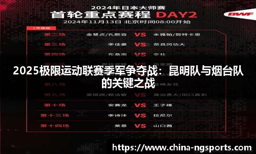 2025极限运动联赛季军争夺战：昆明队与烟台队的关键之战